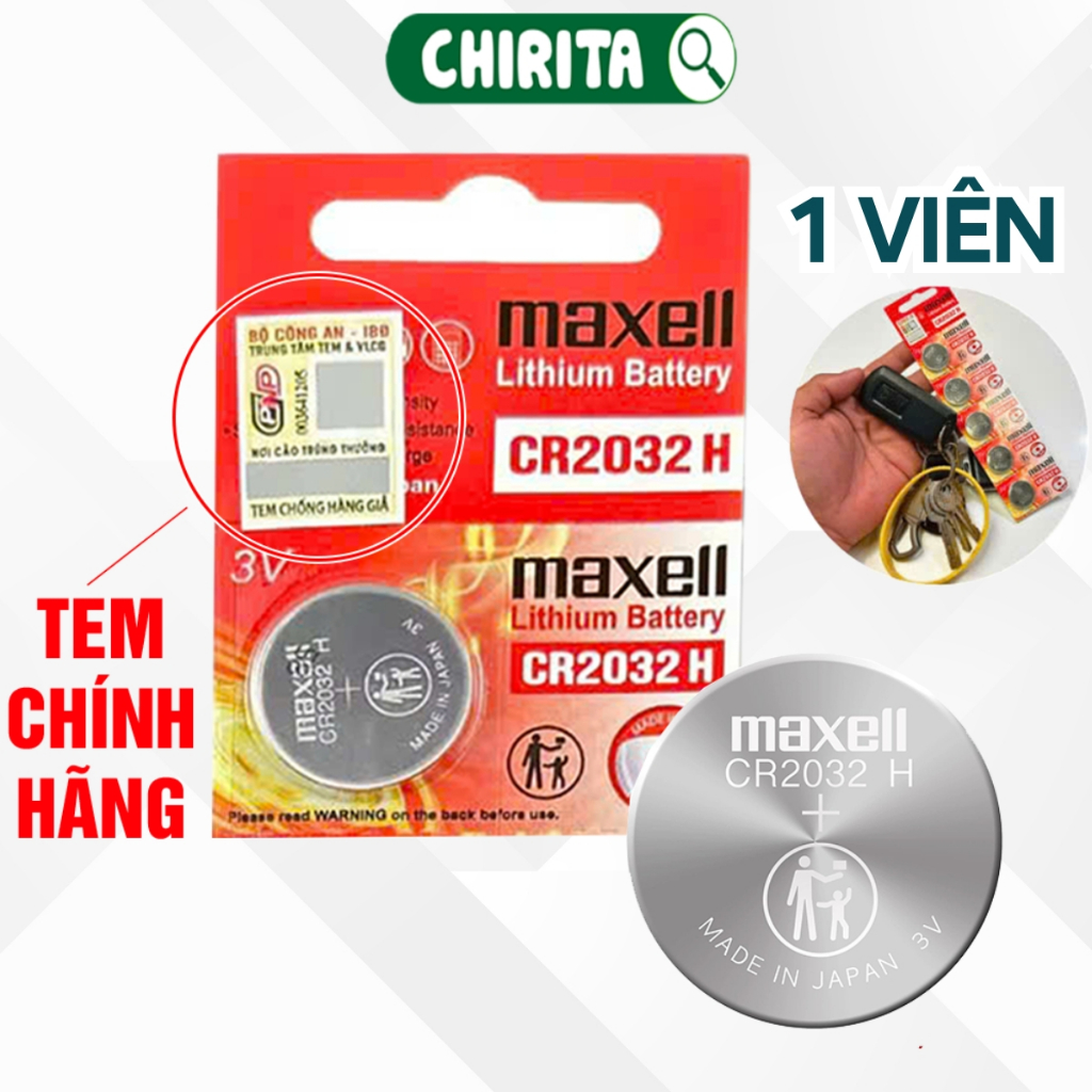 Pin Cr2032H Cr2032 Cr2025 Cr2016 Maxcell 1 Viên - Pin Cúc Áo Cho Chìa ...