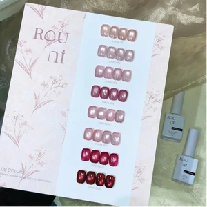 Set ROUNI Sơn Gel Sweetheart Cat Eye 8 màu mắt mèo hồng ngọt ngào nhã nhặn chuyên dụng cho tiệm nail
