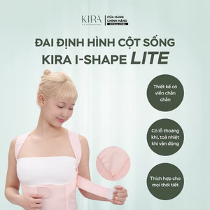 Đai chống gù lưng I-Shape Lite KIRA giúp chỉnh tư thế đúng chuẩn, giảm cong vẹo cột sống, thiết kế mỏng nhẹ thoáng khí