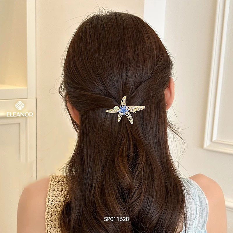 Kẹp tóc nữ Eleanor Accessories sao biển vỏ sò đính đá phụ kiện tóc kẹp tóc nữ sang chảnh 11628