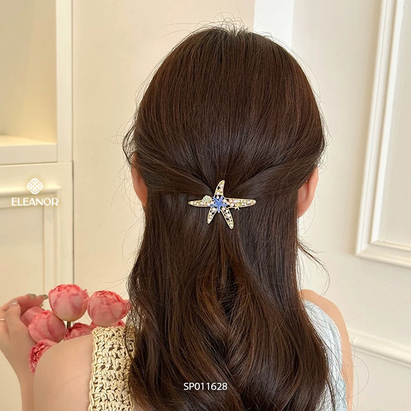 Kẹp tóc nữ Eleanor Accessories sao biển vỏ sò đính đá phụ kiện tóc kẹp tóc nữ sang chảnh 11628