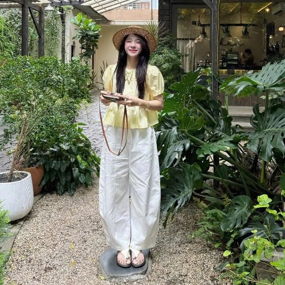 Quần Ống Rộng Kaki Dáng Thụng Harem Nhật Bản Hàng Đẹp Tôn Dáng Che Khuyết Điểm Tốt