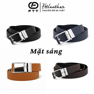 Thắt lưng nam da bò xỏ kim FTTLeather đa dạng màu sắc sang trọng đi làm công sở, đi chơi DF100510.