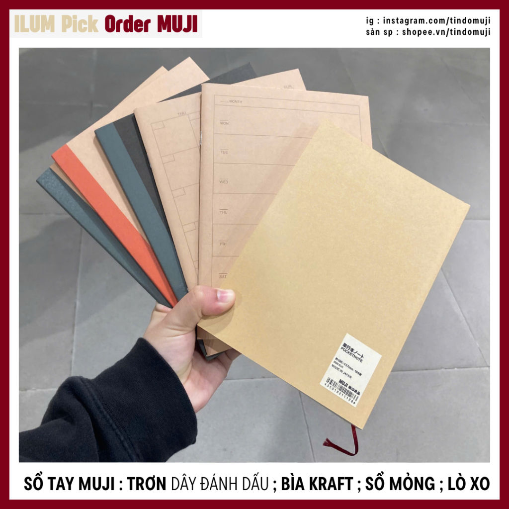[Pick | Order] MUJI | Sổ Tay | Sổ Ghi Chú | Notebook | Pocket Note ...