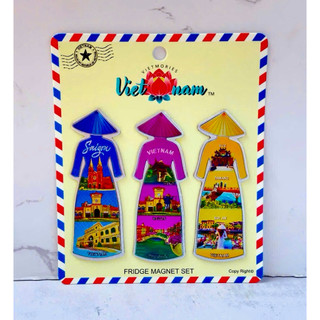 Set 3 Nam châm 3 Áo dài Việt Nam