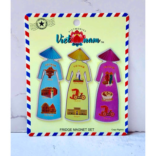 Set 3 Nam châm 3 Áo dài Việt Nam