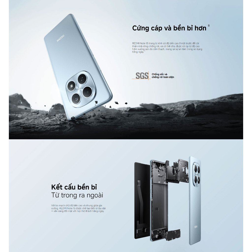 Điện Thoại Xiaomi Redmi Note 15 6GB 128GB Chính Hãng BH 18 Tháng | BigBuy360 - bigbuy360.vn