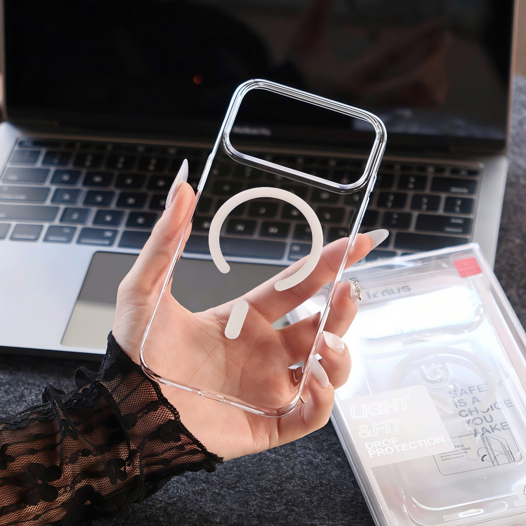 Ốp LIKGUS trong cứng viền cứng siêu mỏng không ố màu bảo vệ camera dành cho iphone 17/16/15/14/13/12/pro/promax/air/plus