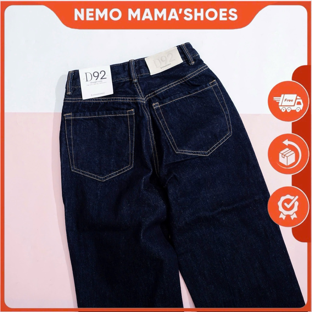 STRADIVARIUS QUẦN JEAN ỐNG SUÔNG XANH ĐẬM (260206018)