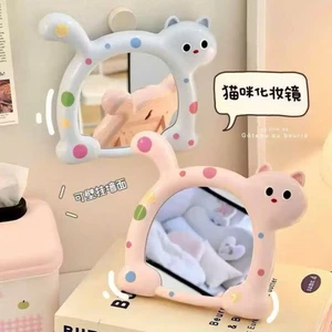 Gương Trang Điểm Mèo Dễ Thương Di Động Gấp Gương Cô Gái Sinh Viên Ký Túc Xá Để Bàn Công Chúa Gương Trang Điểm Bàn