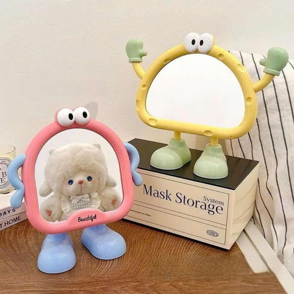 Gương để bàn hình đôi mắt ngộ nghĩnh cute có tay chân