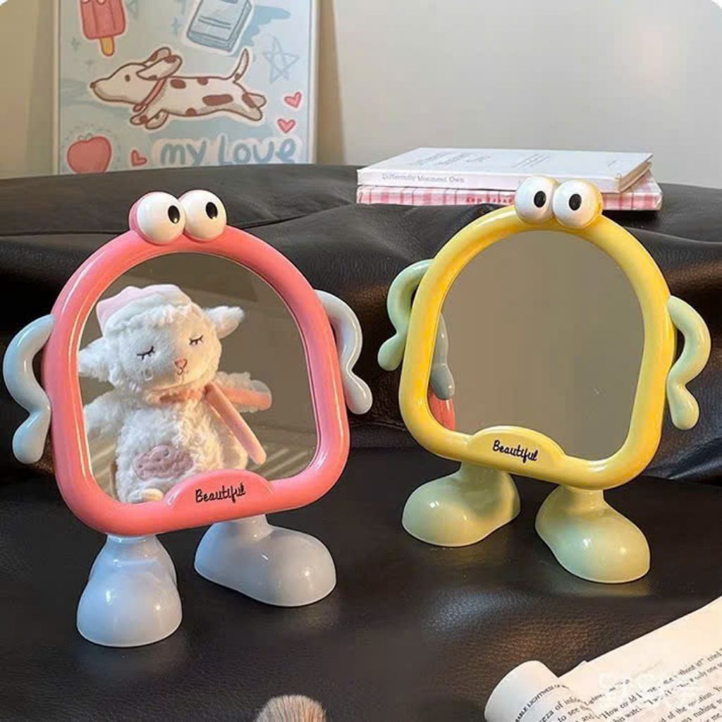 Gương để bàn hình đôi mắt ngộ nghĩnh cute có tay chân