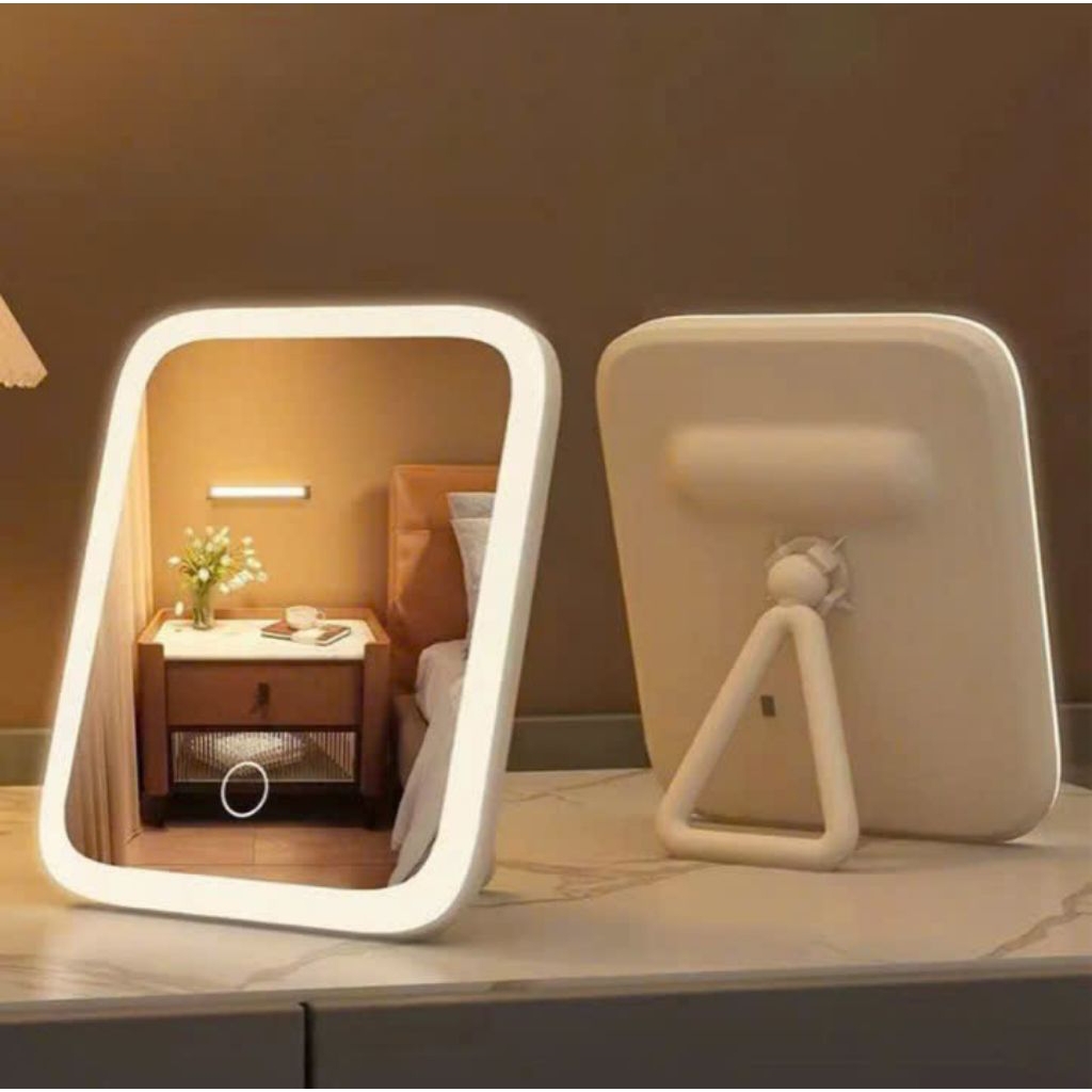 gương để bàn tích hợp đèn led bộ sạc usb