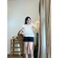 Áo sơ mi Babydoll Hari Chất Thô Boil Cổ Sen Tay Bồng Ulzzang 419 P3K6