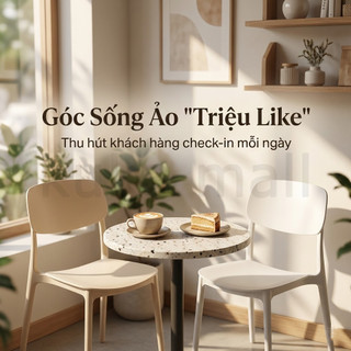 Ghế nhựa tựa lưng Bắc Âu, nhiều màu, phù hợp sân vườn & nhiều không gian trong nhà