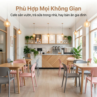 Ghế nhựa tựa lưng Bắc Âu, nhiều màu, phù hợp sân vườn & nhiều không gian trong nhà