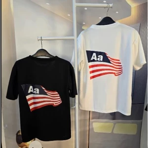 Áo Thun Tay Lỡ In Cờ AA Giả Thêu Unisex Nam Nữ Dáng Rộng,100% Cotton Mềm Mịn Thoáng Mát