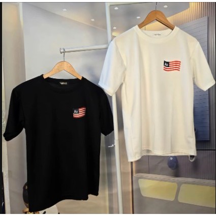 Áo Thun Tay Lỡ In Lá Cờ AA Giả Thêu From Chuẩn Nam Nữ 100% Cotton Mềm Mịn Mặc Được Cả Nam Và Nữ