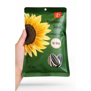 Combo 2 gói x 55g-Hạt hướng dương vị dừa bùi bùi,béo nguậyđem lại nhiều lợi ích cho sức khỏe,chất béo,chất khoáng.