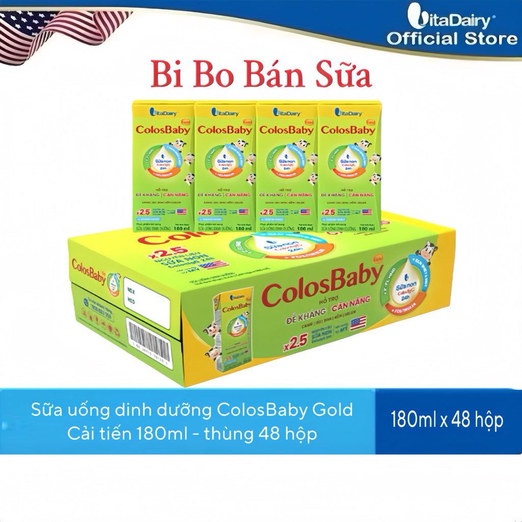 Thùng 48 Hộp Sữa Bột Pha Sẵn ColosBaby Gold - 180ml