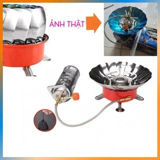 Bếp Ga Mini Chống Gió Có dây Chống Cháy , Gấp Gọn Tiện Dụng Cho Giã Ngoại Du Lịch