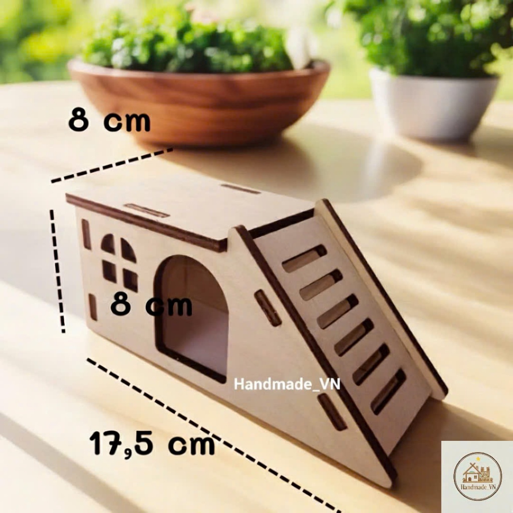 Nhà Ngủ Hamster Giá Rẻ - Nhà Gỗ Cho Chuột Hamster Nhiều Kiểu Dáng