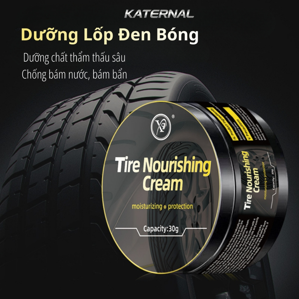 Sáp Dưỡng Lốp Ô Tô X9 100g – Làm Đen Bóng Nhanh, Phục Hồi Lốp Bạc Màu, Chống Nước Bụi Bẩn Bền Đến 30 Ngày