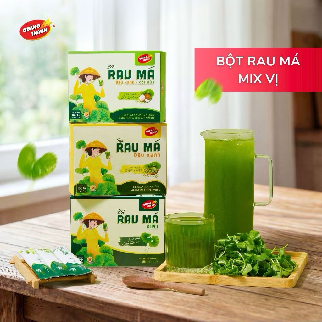 Bột Rau Má Sấy Lạnh Mix Nhiều Vị Quảng Thanh Hộp 12 Tuýp x 15g | Shopee ...
