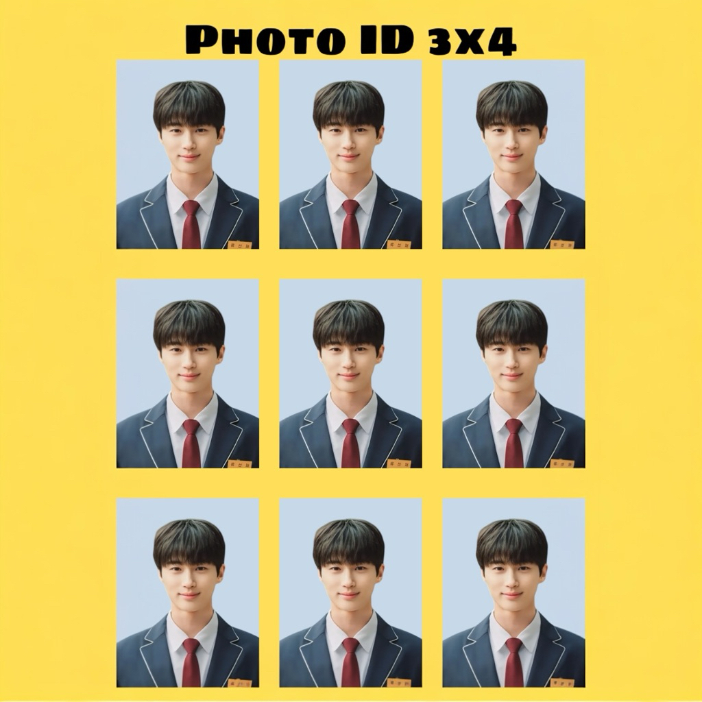 In ảnh thẻ 2x3,3x4,4x6, photo id theo yêu cầu - hình ảnh sắc nét - có chỉnh sửa thay phông