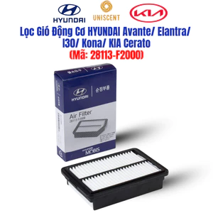 Lọc Gió Động Cơ Elantra (16-21)/ i30/ Kona/ Cerato-K3 (16-Nay) (Mã: 28113F2000) Chuẩn OEM