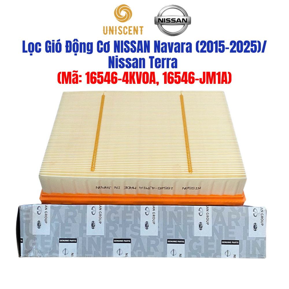 Lọc Gió Động Cơ NISSAN Navara (2015-2025)/ Nissan Terra (Mã: 165464KV0A,16546JM1A) Chính Hãng Nissan