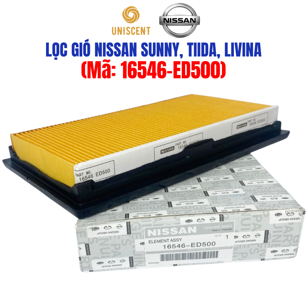 Lọc Gió Động Cơ NISSAN Sunny/ Tiida/ Livina/ Versa/ Bluebird (16546ED500)- Chính Hãng OEM Nissan