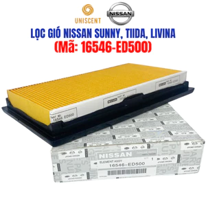 Lọc Gió Động Cơ NISSAN Sunny/ Tiida/ Livina/ Versa/ Bluebird (16546ED500)- Chính Hãng OEM Nissan