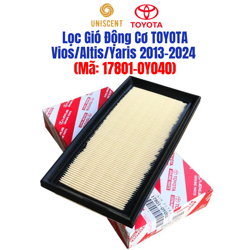 Lọc Gió Động Cơ TOYOTA Vios/Altis/Yaris 2013-2024 (Mã:178010Y040, 178010Y050, 178010Y060)-Chính Hãng