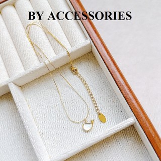 Dây chuyền nữ titan mặt hình con cá voi nhỏ xinh khảm xà cừ không gỉ WN2630 BY ACCESSORIES