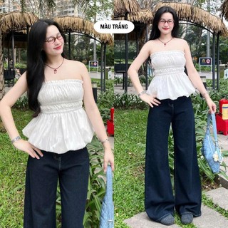 247store - Áo Bí Cúp Ngực Dáng Xoè Chất Gió Sần