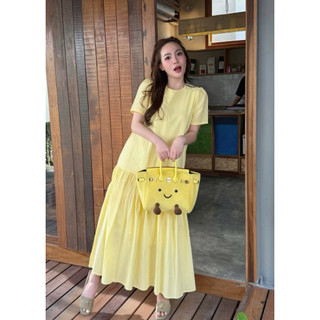 •𝙆𝙞𝙣𝙜𝙨𝙝𝙤𝙥𝙗𝙚𝙖𝙪𝙩𝙮•Váy Suông Thô Nhún Eo Xinh L1