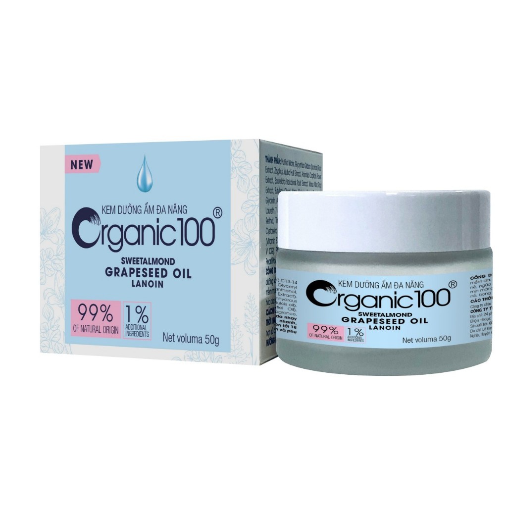Kem Dưỡng Âm Đa Năng Organic100, Giúp Dưỡng Âm Sâu, Làm Mềm Da, Tái Tạo Tế Bào Da, Lọ 50 gam