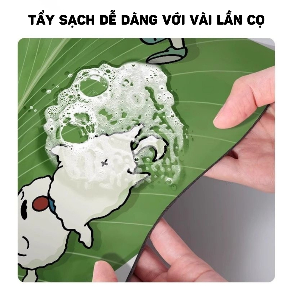 Thảm Chùi Chân Nhà Tắm Hình Shin Chống Trượt Thấm Hút Nước Nhanh Thảm Lau Chân Phòng Tắm Phòng Ngủ Dễ Thương Titihome