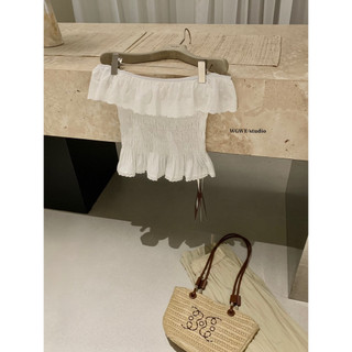 𝐏𝐡𝐢𝐞𝐧 𝐖𝐆𝐖𝐄 | (Sẵn) w8961 Áo Thô Trễ Vai Bèo Chun Summer