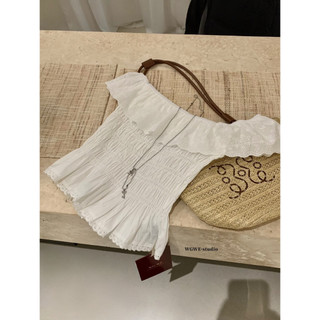 𝐏𝐡𝐢𝐞𝐧 𝐖𝐆𝐖𝐄 | (Sẵn) w8961 Áo Thô Trễ Vai Bèo Chun Summer