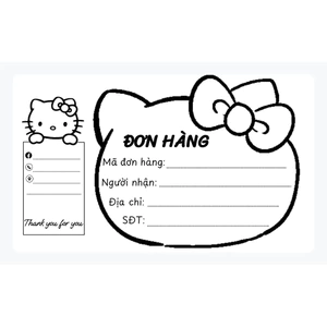 Set 100 phiếu giao hàng có keo dán, phiếu ghi mã vận đơn - giấy a7 in theo yêu cầu mực trắng đen.