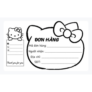 Set 100 phiếu giao hàng có keo dán, phiếu ghi mã vận đơn - giấy a7 in theo yêu cầu mực trắng đen.