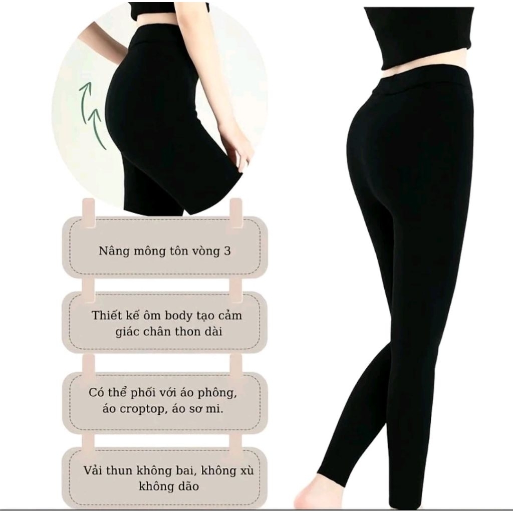 ( Mở Bán ) Quần legging dành cho nữ - chất cotton lạnh mỏng mềm mịn co giãn tốt - phù hợp mọi lứa tuổi - size 35-60kg