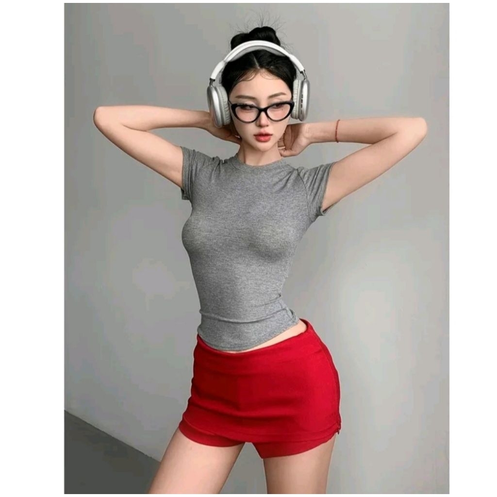 ( Mở bán ) Áo thun trơn ôm body dành cho nữ - chất thun tăm có giãn tốt - cổ bo tròn- nhiều màu sắc-đủ size 35-55kg