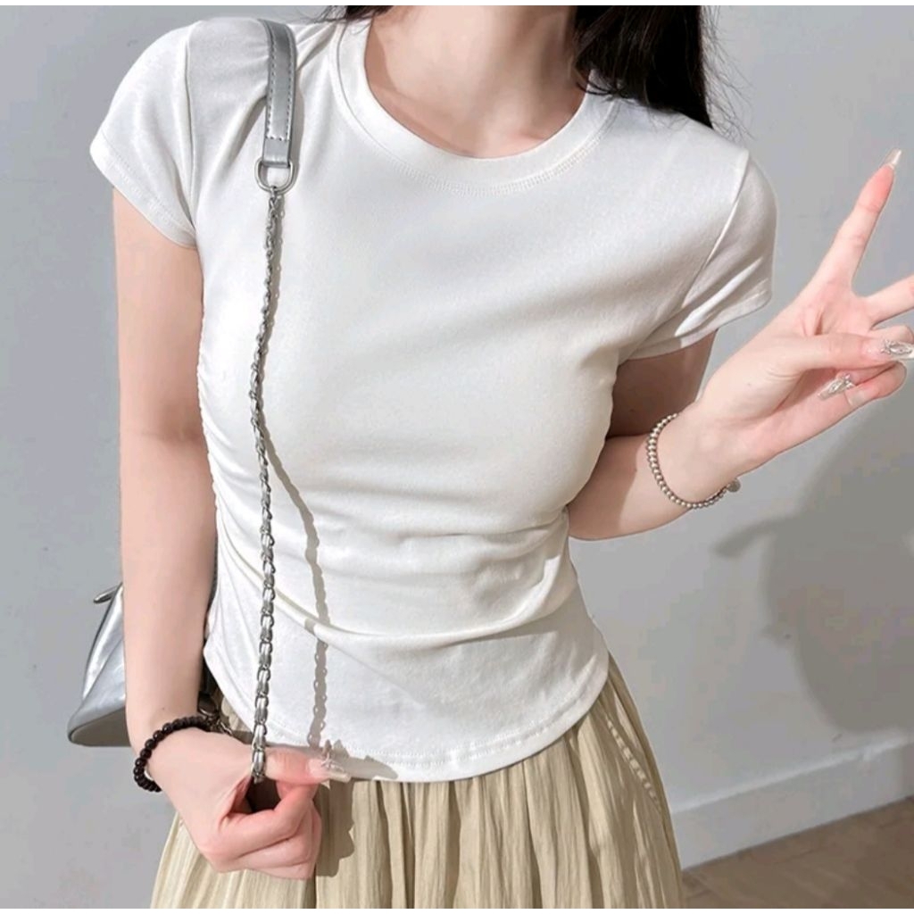 ( Mở bán ) Áo thun trơn ôm body dành cho nữ - chất thun tăm có giãn tốt - cổ bo tròn- nhiều màu sắc-đủ size 35-55kg