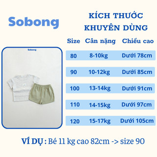 Bộ quần áo cộc tay may tag phối màu cho bé trai, bé gái Hokiha vải cotton bozip mềm mại, thoáng mát size 8-17kg BB18