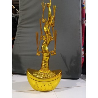 thỏi vàng dài 22cm cao 13cm rộng 14 cm làm cây Kim tiền trang trí chiêu tài có thể làm cây lớn 80cm
