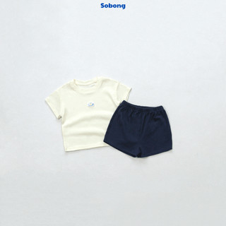 Bộ quần áo cộc tay may tag phối màu cho bé trai, bé gái Hokiha vải cotton bozip mềm mại, thoáng mát size 8-17kg BB18