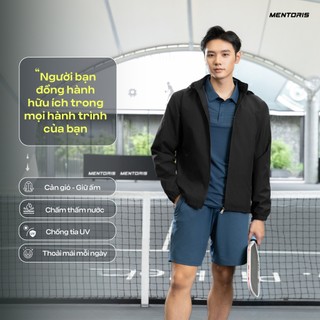 Áo Khoác Gió Nam MENTORIS Vải 2 Lớp Chống Gió Cản Nước, Giữ Nhiệt Hiệu Quả, Form Thể Thao MAG01